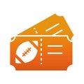 American football tickets game sport professional and recreational gradient design icon