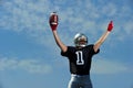 American Footballer Celebrates being number one