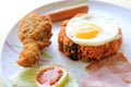 American Fried rice breakfast set Royalty Free Stock Photo