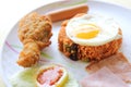 American Fried rice breakfast set Royalty Free Stock Photo