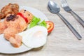 American fried rice style breakfast set Royalty Free Stock Photo