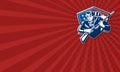 American Frontiersman Patriot Stars Stripes Flag Royalty Free Stock Photo