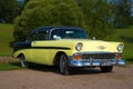 American full-size Chevrolet Bel Air 1956 model year close-up