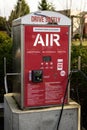 American gas station air compressor for tires Royalty Free Stock Photo