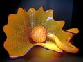 American glass sculptor and entrepreneur Dale Chihuly`s work displayed at Clinton Presidential Center