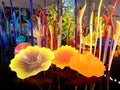 American glass sculptor and entrepreneur Dale Chihuly`s work displayed at Clinton Presidential Center Royalty Free Stock Photo