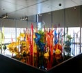 American glass sculptor and entrepreneur Dale Chihuly`s work displayed at Clinton Presidential Center