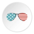 American glasses icon circle