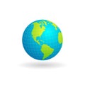 American globe with a grid Royalty Free Stock Photo