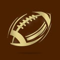 American gold football ball icon