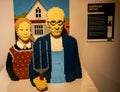 American Gothic. Copy of the Painting. Made of lego bricks. Royalty Free Stock Photo