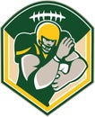 American Gridiron Running Back Fending Crest