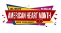 American heart month banner design