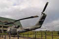 American helicopter on the former Khe Sanh Combat Base, Vietnam