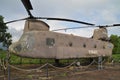 American helicopter on the former Khe Sanh Combat Base, Vietnam