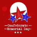 American Holiday Confederate Memorial Day