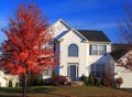 Two Story House Autumn Royalty Free Stock Photo