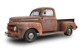 The American Hot rod car Ford F-Series Pickup first generation 1951 model year. White background Royalty Free Stock Photo