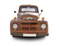 The American Hot rod car Ford F-Series Pickup first generation 1951 model year. White background