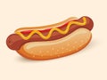 American hotdog sandwich Royalty Free Stock Photo