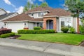 American house exterior with curb appeal Royalty Free Stock Photo