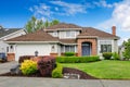 American house exterior with curb appeal Royalty Free Stock Photo