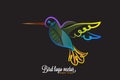 American Humming Bird logo vector image design Royalty Free Stock Photo