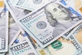 American hundred dollar bills background Royalty Free Stock Photo