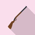 American hunting rifle icon, flat style Royalty Free Stock Photo