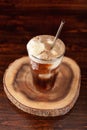American ice cream float with cola Royalty Free Stock Photo