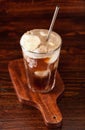 American ice cream float with cola Royalty Free Stock Photo