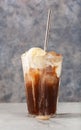 American ice cream float with cola Royalty Free Stock Photo