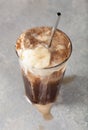 American ice cream float with cola Royalty Free Stock Photo