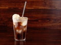 American ice cream float with cola Royalty Free Stock Photo