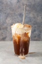 American ice cream float with cola Royalty Free Stock Photo