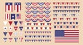 American independance day decoration collection. Vector eps10