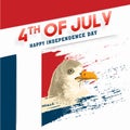 American Independence Day, Celebration Poster, Banner or Flyer D Royalty Free Stock Photo