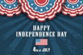 American independence day colorful poster Royalty Free Stock Photo