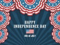 American Independence Day colorful sticker Royalty Free Stock Photo