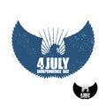 American Independence Day. Eagle in grunge style. USA symbol. Na Royalty Free Stock Photo