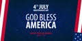 American Independence Day. God Bless America. 4th July. Template background for greeting cards, posters, leaflets and brochure. Ve