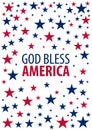 American Independence Day. God Bless America. 4th July. Template background for greeting cards, posters, leaflets and brochure. Ve