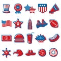 American independence day icons. Vector illustration decorative design Royalty Free Stock Photo