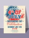 American Independence Day invitation card. Royalty Free Stock Photo