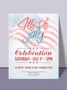 American Independence Day invitation card. Royalty Free Stock Photo