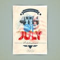 American Independence Day invitation card. Royalty Free Stock Photo