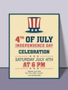 American Independence Day invitation card. Royalty Free Stock Photo