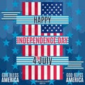 American Independence Day Poster With USA Flag New