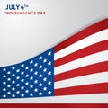 American Independence Day Poster. Vector Illustration Decorative Design