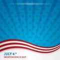 American Independence Day Poster. Vector Illustration Decorative Design